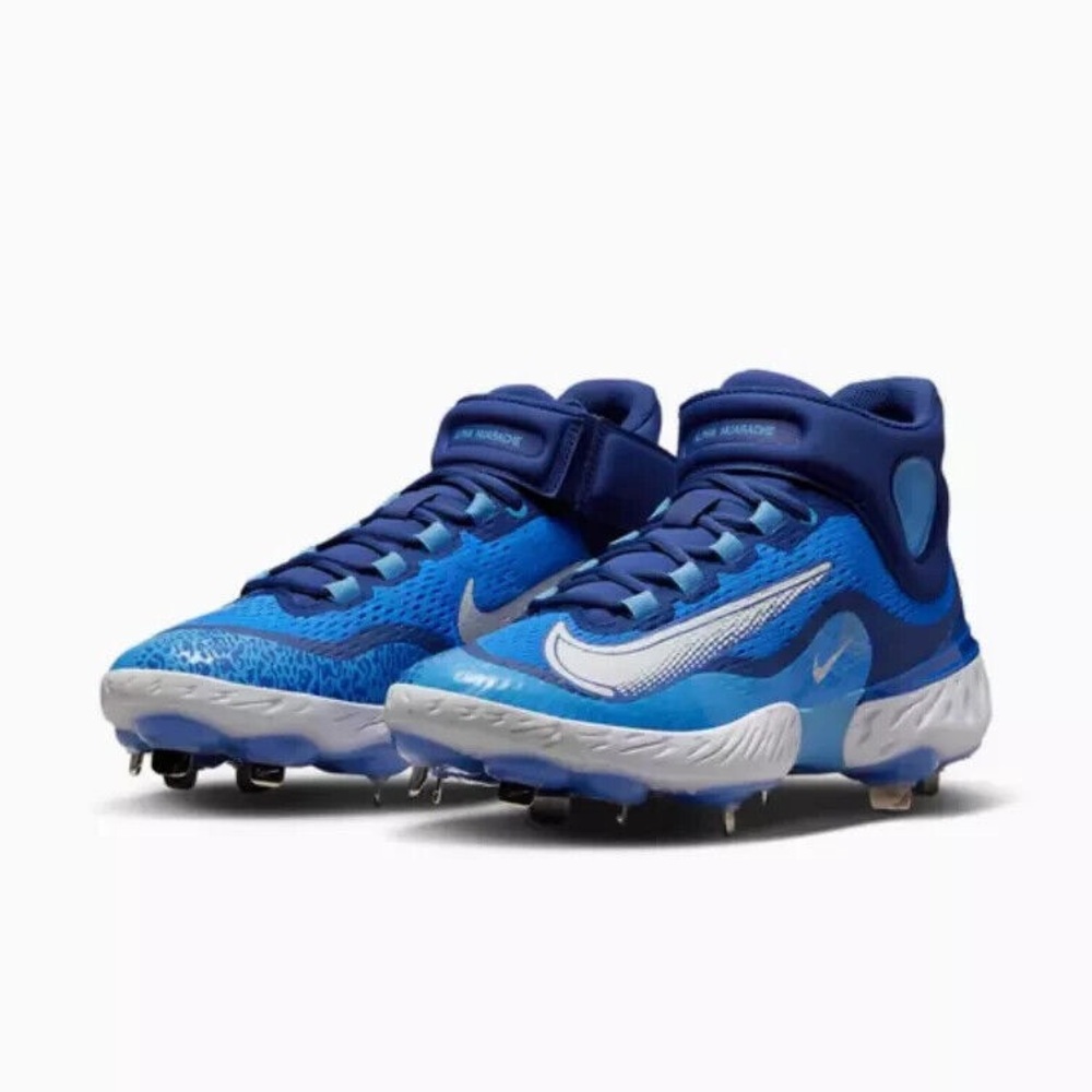 NIB New Nike DJ6520 414 Alpha Huarache Elite 4 Mid Men’s Cleats Sz 16